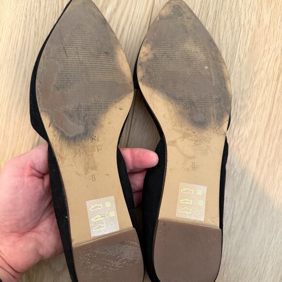 J Crew Zoe sueded d'Orsay flats • size 6 or size 8 • BH954 • black suede - Picture 7 of 7